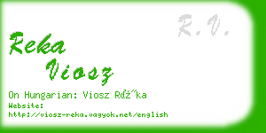reka viosz business card